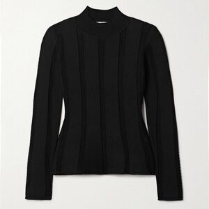 Sea Devon Paneled Stretch-Knit Top in Black size Medium NEW WITH TAGS